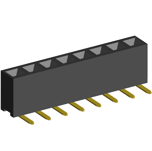 2.00mm PCB Socket Single Row R A Dip Type.(H=2.4)